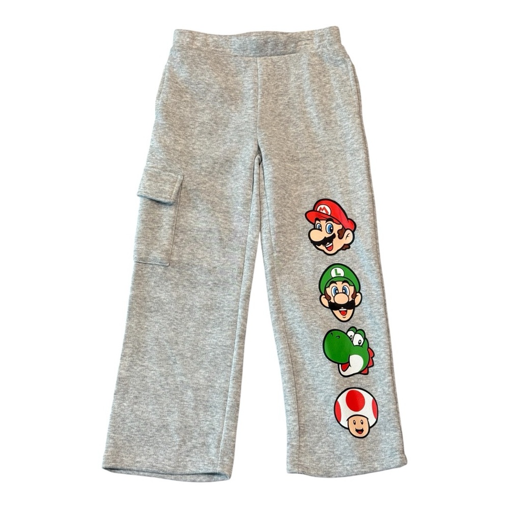 Super Mario gray sweatpants